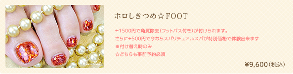 ホロしきつめ☆FOOT　¥9,600（税込）